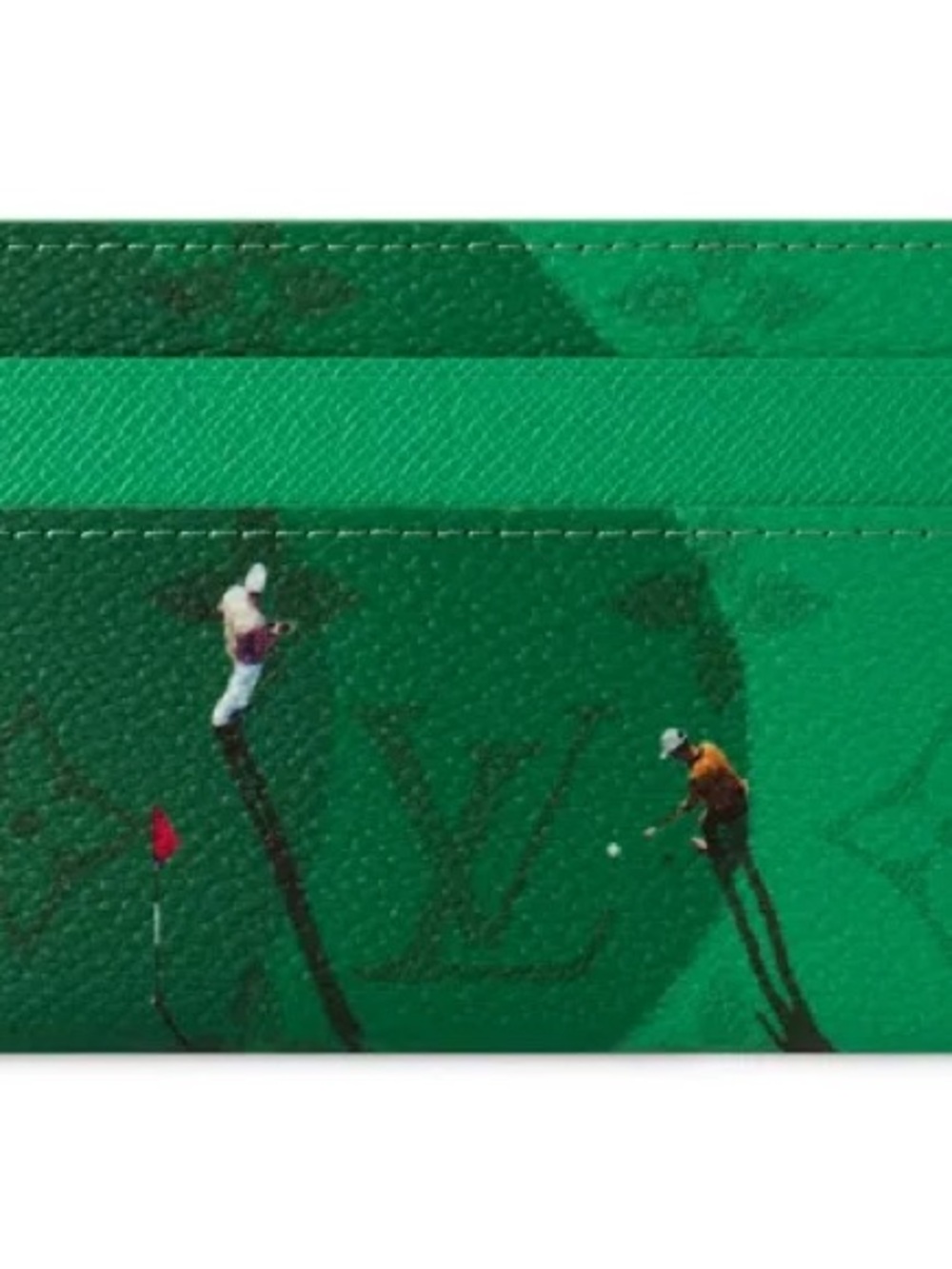 Louis Vuitton Green Monogram Canvas Card Sleeve with Golf Print